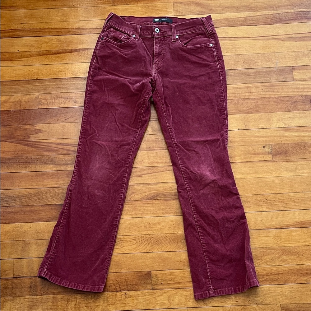 Levi's Burgundy Corduroy Boot Cut Pants